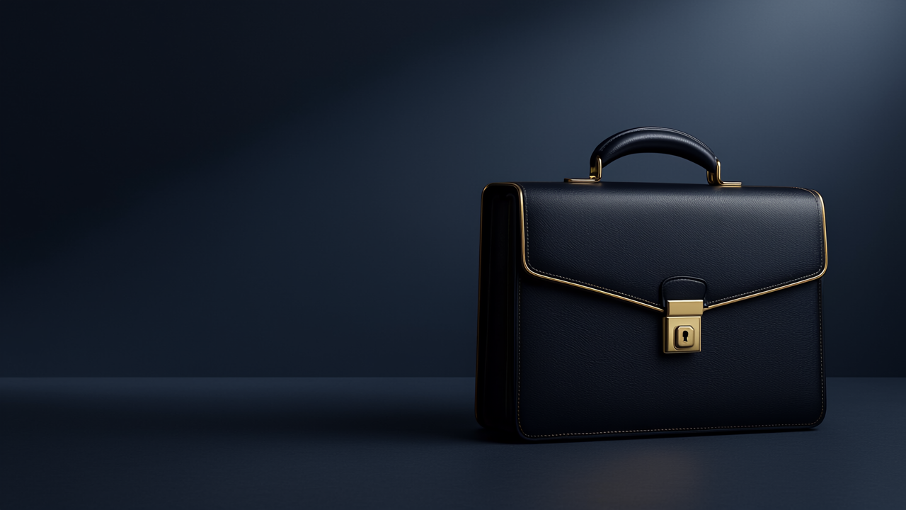 Luxury briefcase representing institutional finance